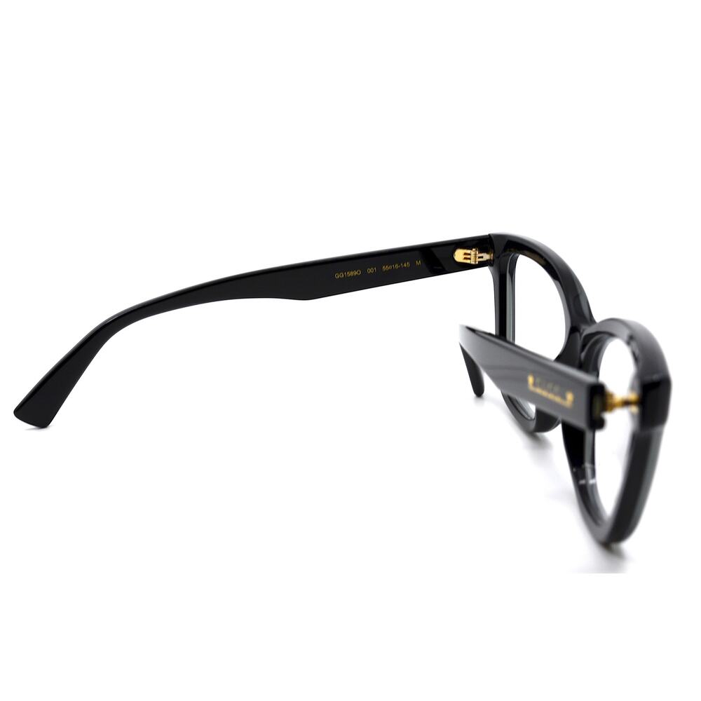 Gucci GG1589O 001 Black Eyeglasses Frames 55-16-145 Authentic New Italy - Picture 11 of 16